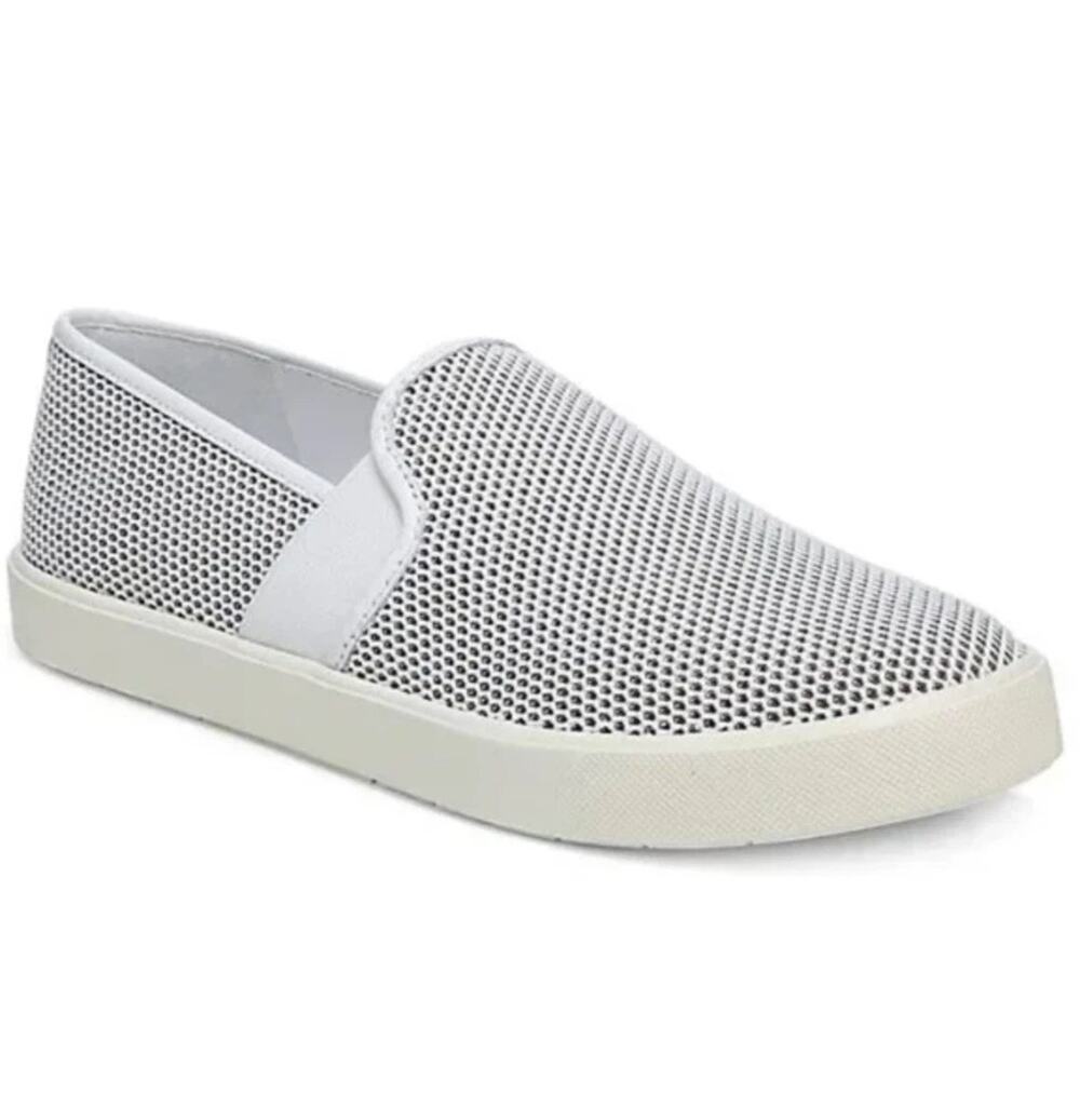 Vince Blair light gray leather perforated slip on sneakers Size 8